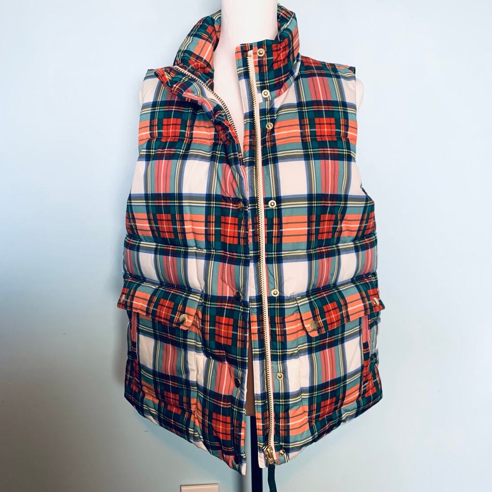 J. Crew Stewart Tartan Signature Puffer Vest - Picture 8 of 14